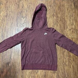 NIKE Women's Funnel Neck Hoodie Pullover Beetroot Heather Size Small